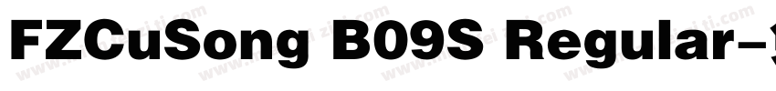 FZCuSong B09S Regular字体转换